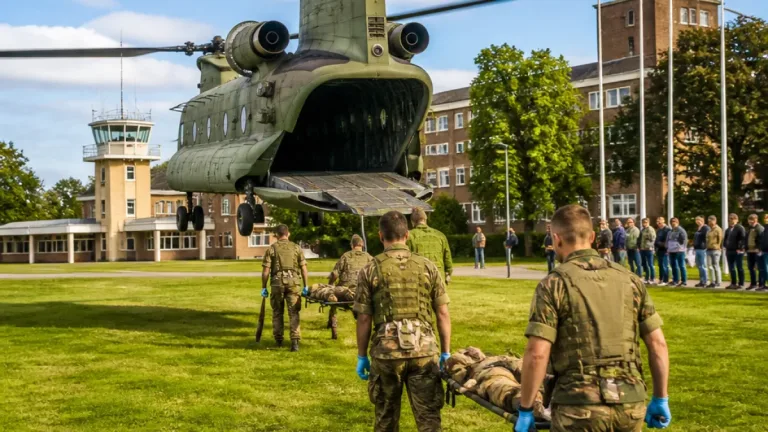 Chinook-transporthelikopter landde twee keer bij kazerne in Hilversum