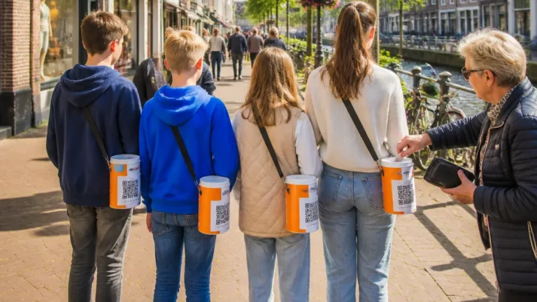 Studenten van Minerva collecteren op 19 augustus in Voorburg voor onderzoek naar alvleesklierkanker