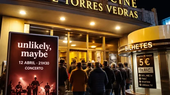 Bruno Pernadas apresenta 'unlikely, maybe' em concerto no Teatro‑Cine de Torres Vedras
