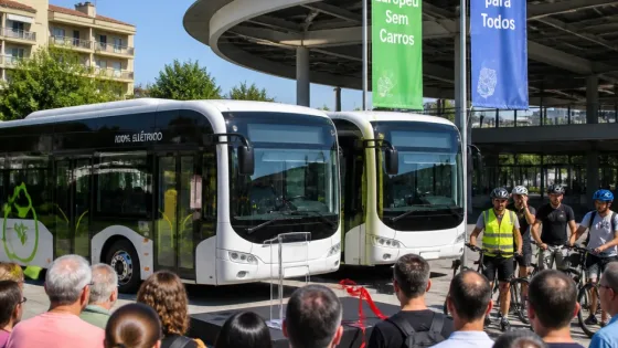 Santo Tirso oferece viagens grátis no Dia Europeu Sem Carros e apresenta novos autocarros elétricos