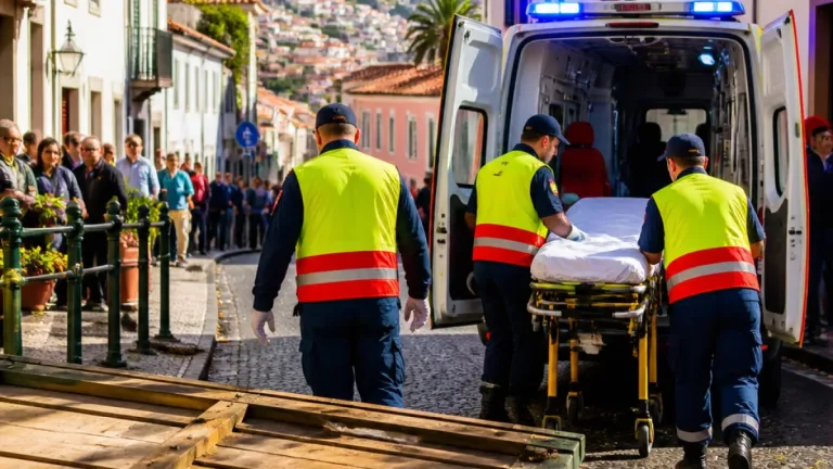 Acidente de trabalho no Funchal mobiliza Bombeiros Sapadores e deixa homem hospitalizado
