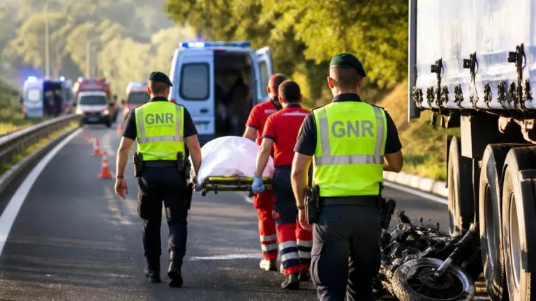 Acidente mortal na A11 em Brito: motociclista de 21 anos perde a vida em Guimarães