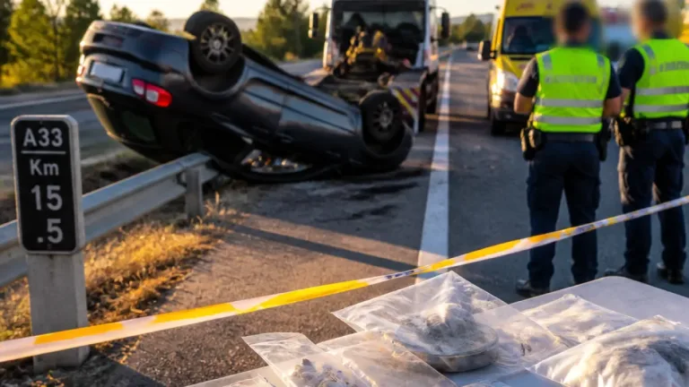 Acidente mortal na A33 em Fernão Ferro envolve droga e arma e mobiliza meios no concelho de Seixal