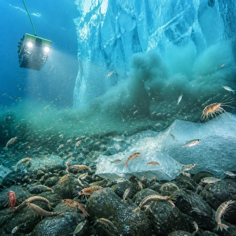 Imagens inéditas na Groenlândia revelam ecossistema marinho diverso junto a geleira