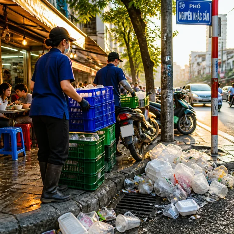 Aumento do take-away acelera geração de resíduos e impulsona modelos circulares em Hanói