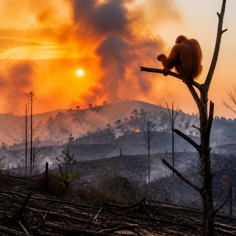 Incêndios em Bornéu põem em risco orangotangos e alertam para fragilidade de turfeiras