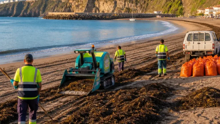 Angra do Heroísmo intensifica limpezas nas praias após mais de 20 ações contra arrojamento de algas