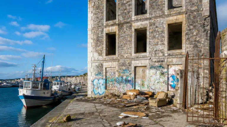 Antiga sede da cooperativa Porto de Abrigo em Ponta Delgada está abandonada e degradada