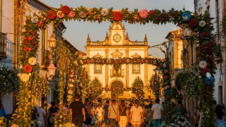 Arcebispo de Évora visita as ruas floridas de Campo Maior durante as Festas do Povo