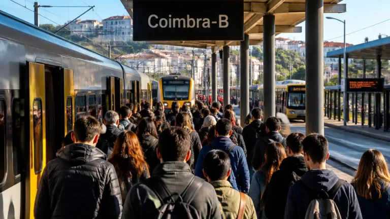 Coimbra enfrenta filas tradicionais no entroncamento de Coimbra-B, diz Metro Mondego