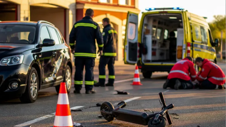 Colisão entre trotinete e automóvel em Cantanhede deixa duas pessoas feridas, incluindo criança