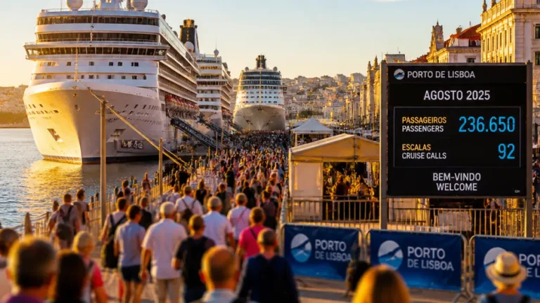 Crescimento no porto de Lisboa: agosto regista novo recorde de passageiros