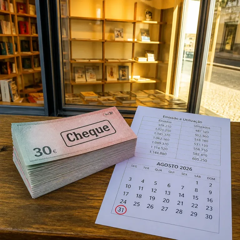 Cheque‑livro atinge 52.448 vouchers; utilização sobe para 85,9% apesar de cobertura limitada