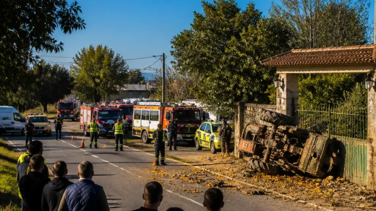 Despiste de trator em Pereira deixa dois feridos e condiciona trânsito em Barcelos