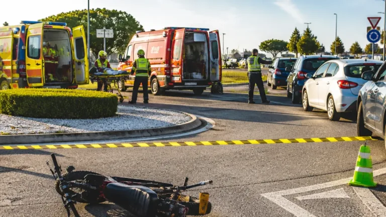 Despiste de velocípede elétrico na Rotunda do Penso provoca ferido grave em Águeda