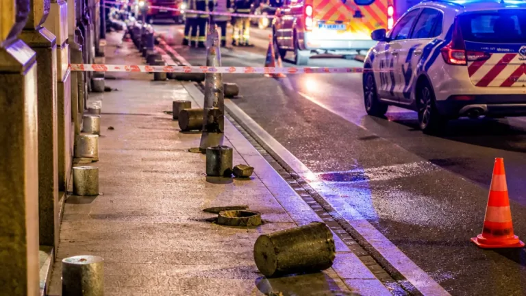 Despiste noturno danifica pilaretes e obriga intervenção no centro de Ovar