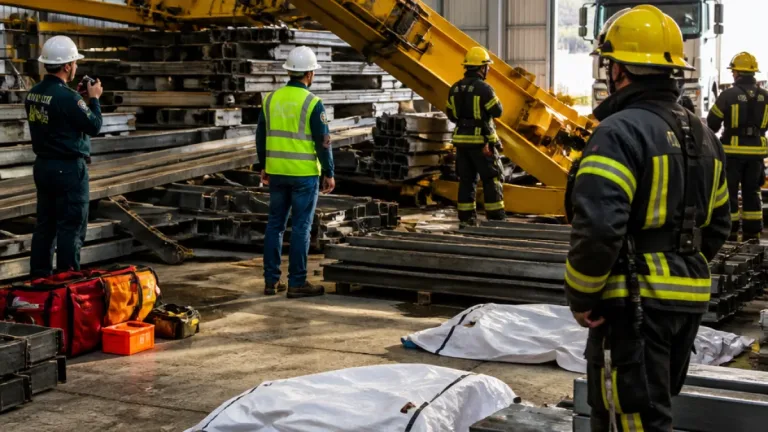 Dois feridos graves após queda de grua em empresa de Leiria