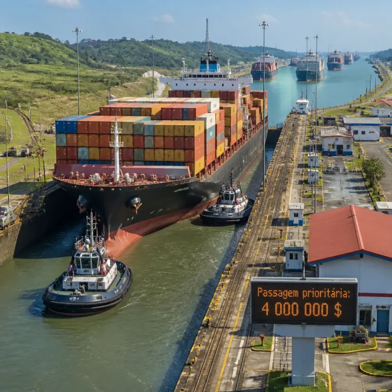 Pressões geopolíticas e climáticas elevam taxas do Canal do Panamá e encarecem transporte marítimo