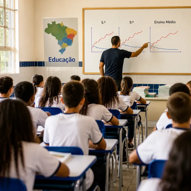 Estudo revela avanços no ensino básico no Brasil, mas aponta retrocesso nos anos finais e no ensino médio
