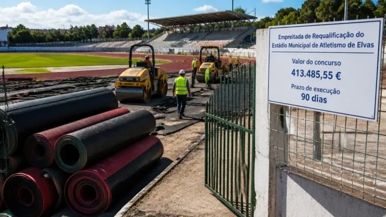 Elvas lança obra de 413 mil euros para reabilitar pista municipal de atletismo