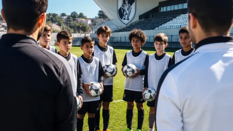 Em visita a crianças, jovens do Vitória recordam estreia e orgulho de representar Guimarães