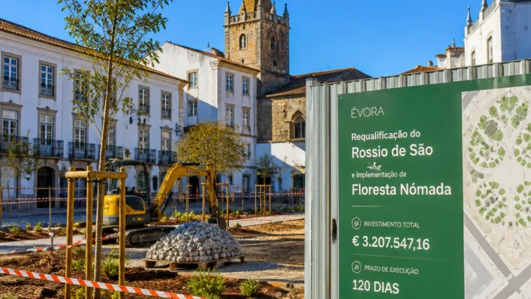 Évora avança com obra de 3,2 milhões no Rossio de São Brás para reforçar resiliência ambiental