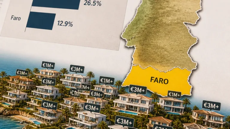 Faro entre os três distritos que concentram 80% das casas de luxo em Portugal