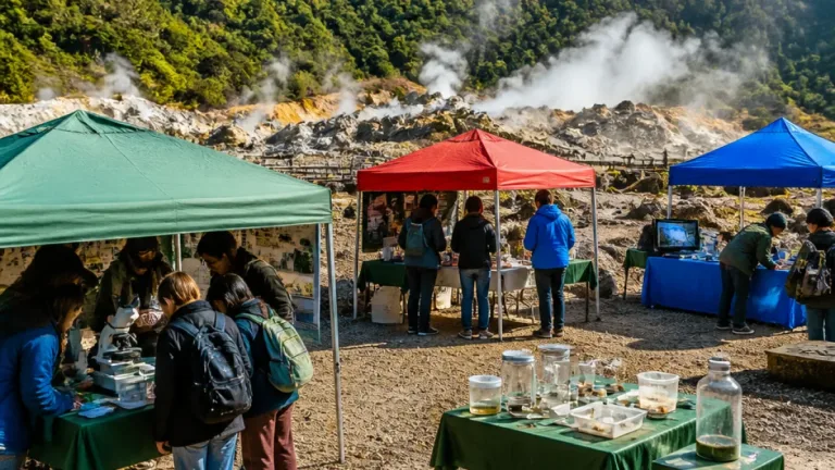 Festival+Juventude+Ciência leva atividades interativas ao campo fumarólico das Furnas