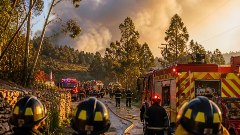 Fogo em Ourentã: incêndio em Cantanhede entra em resolução após intervenção rápida