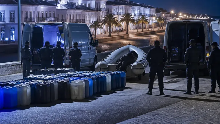 GNR apreende em Tavira 5.000 litros de combustível e bote suspeitos de ligação ao narcotráfico