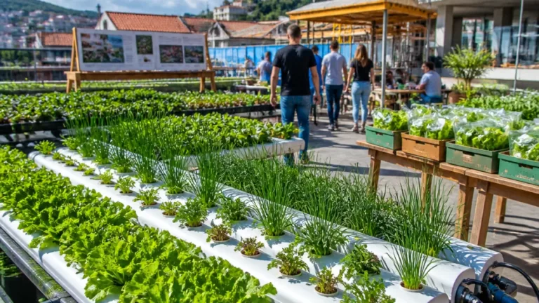 Horta inspira reflexão: canteiro de obras transforma laje em horta hidropónica e aproxima comunidade