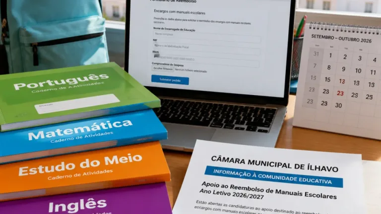 Ílhavo reembolsa integralmente cadernos de fichas do 1.º Ciclo para escalões A e B