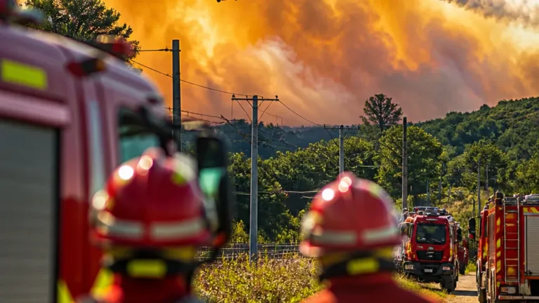 Incêndio deflagra em Horta (Aveiro): mais de 120 operacionais combatem chamas perto da Linha do Vouga