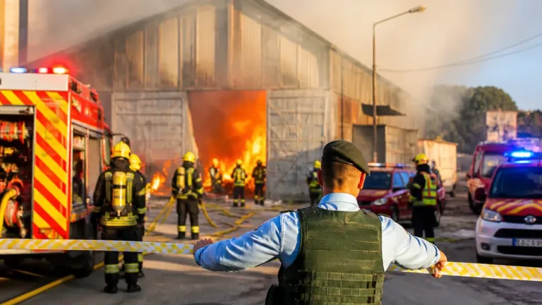Incêndio em barracão na Trafaria mobiliza operacionais em Almada