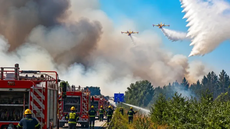 Incêndio em Eixo e Eirol mobiliza 130 operacionais em Aveiro
