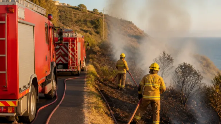 Incêndio em mato no Caniçal mobiliza três corporações e segue em fase de rescaldo
