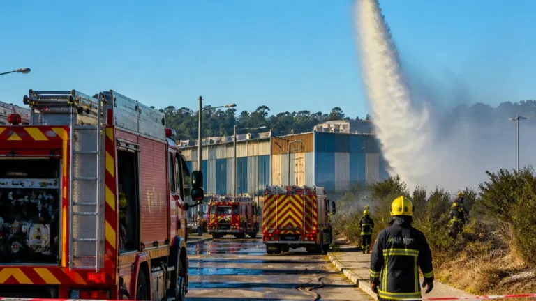 Incêndio em mato no Parque Industrial do Seixal mobiliza meios aéreos e dezenas de operacionais
