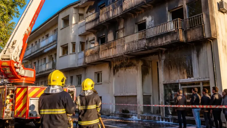 Incêndio em prédio no Calendário deixa oito famílias desalojadas em Vila Nova de Famalicão