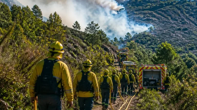 Incêndio em Senhora da Rocha mobiliza 138 operacionais em Ponte de Lima