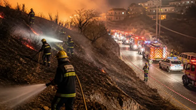 Incêndio nas zonas altas de Câmara de Lobos mobiliza seis corporações e 59 operacionais