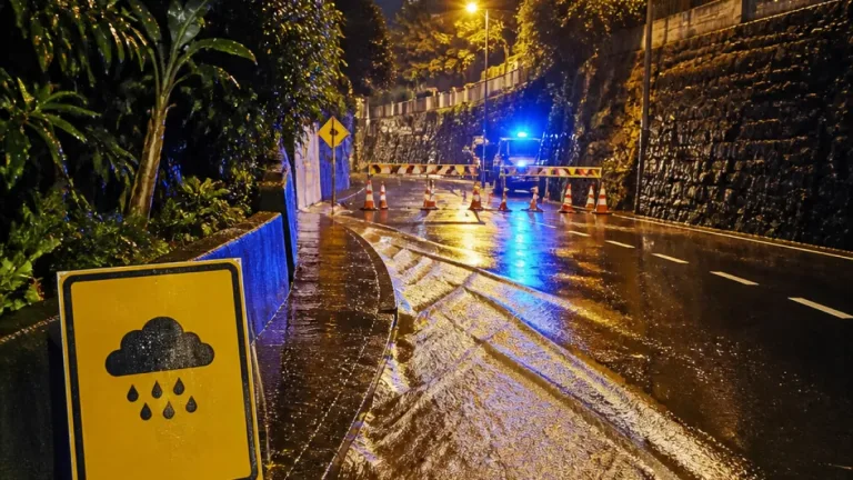 IPMA coloca toda a Madeira sob aviso amarelo por precipitação que se prolonga até madrugada