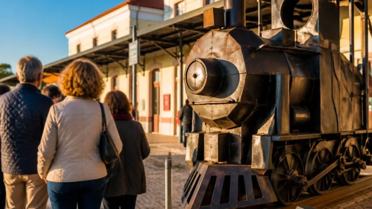 Loulé inaugura locomotiva escultórica junto à estação para celebrar história ferroviária