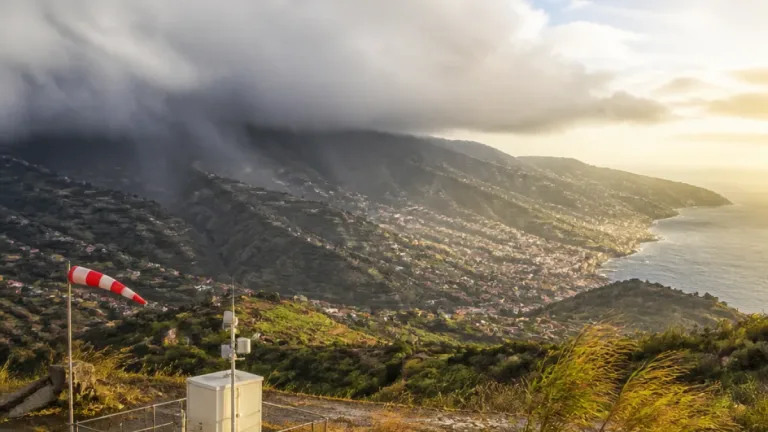 Madeira com céu muito nublado, aguaceiros nas vertentes norte e vento forte nas terras altas