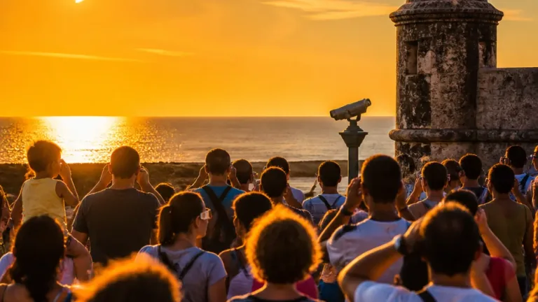Mais de 300 pessoas juntam-se em Tavira para observar eclipse na praia do Arraial