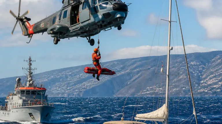 Marinha coordena evacuação médica de veleiro a 159 milhas náuticas a noroeste da Madeira