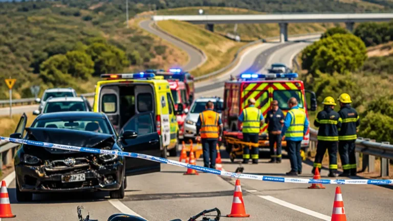 Motociclista de 30 anos fica gravemente ferido após despiste e atropelamento em Mirandela