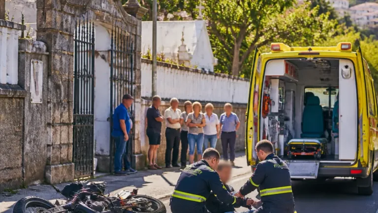 Motociclista sofre despiste junto ao antigo cemitério em Machico