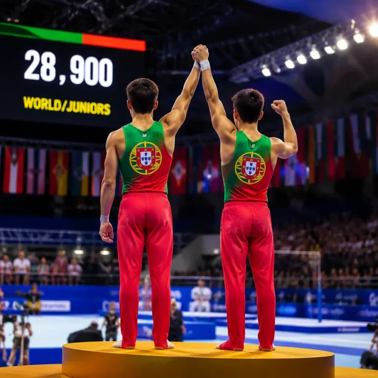 Mariana Pinheiro e Jorge Silva sagram‑se campeões do mundo júnior de ginástica acrobática