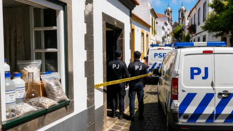 PJ desmantela laboratório artesanal de metanfetamina na Terceira e prende três suspeitos