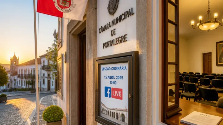 Portalegre: Câmara Municipal reúne a 12 de agosto com transmissão pública na página oficial